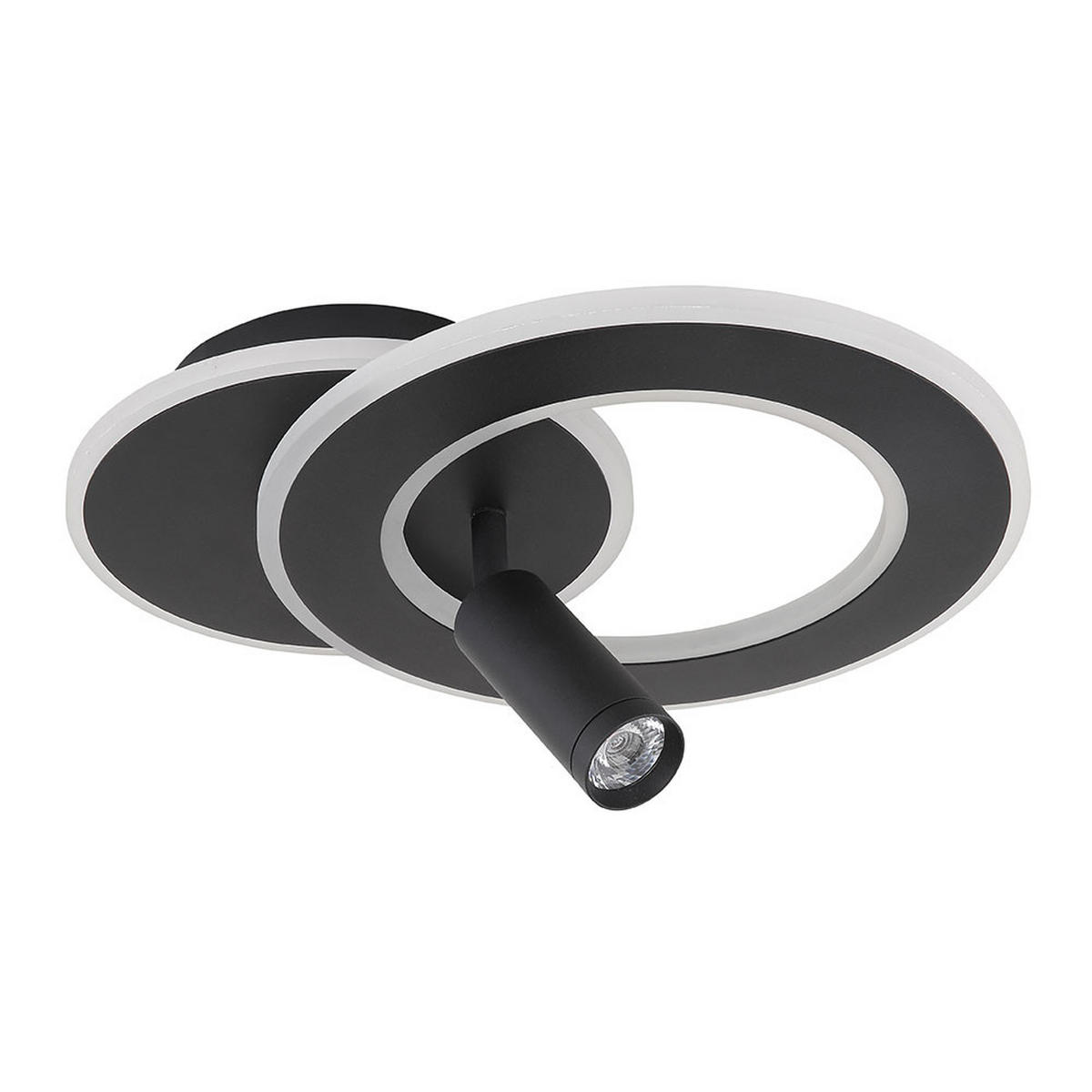LED DECKENLEUCHTE MARIAN Schwarz Metall - Schwarz, Metall (36.5/29.2/13.5cm) - Globo Lighting