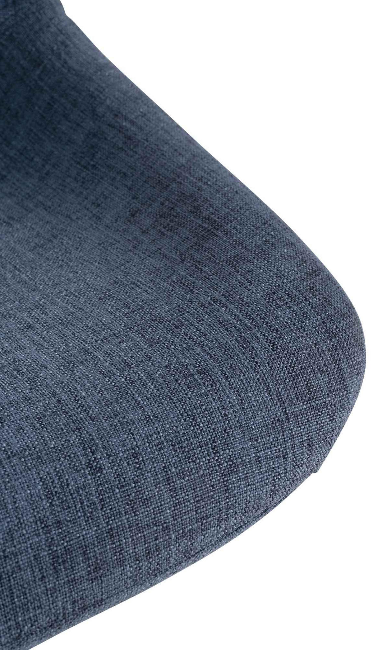 BARHOCKER Stoff blau - Blau/Schwarz, Textil/Metall (43/79/49cm) - CLP