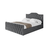POLSTERBETT mit Bettkasten, Fußteil und Lattenrost, Boxbett ohne Matratze - FALIO-Z 180x200 Dunkelgrau - Anthrazit, Holzwerkstoff/Textil (180/200cm) - ALTDECOR
