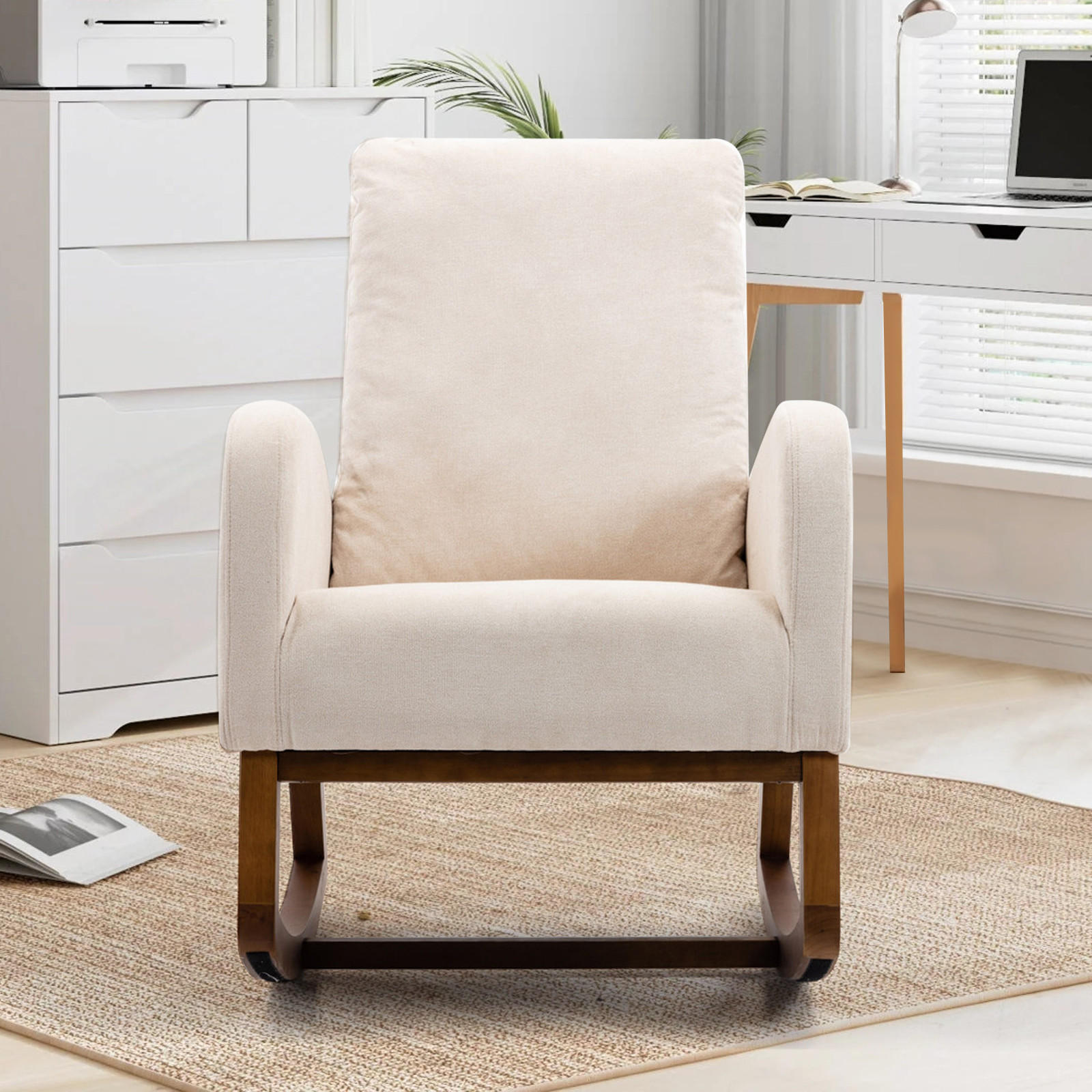 SCHAUKELSTUHL, Beige - Beige, Holz (94/100.48/68.98cm)