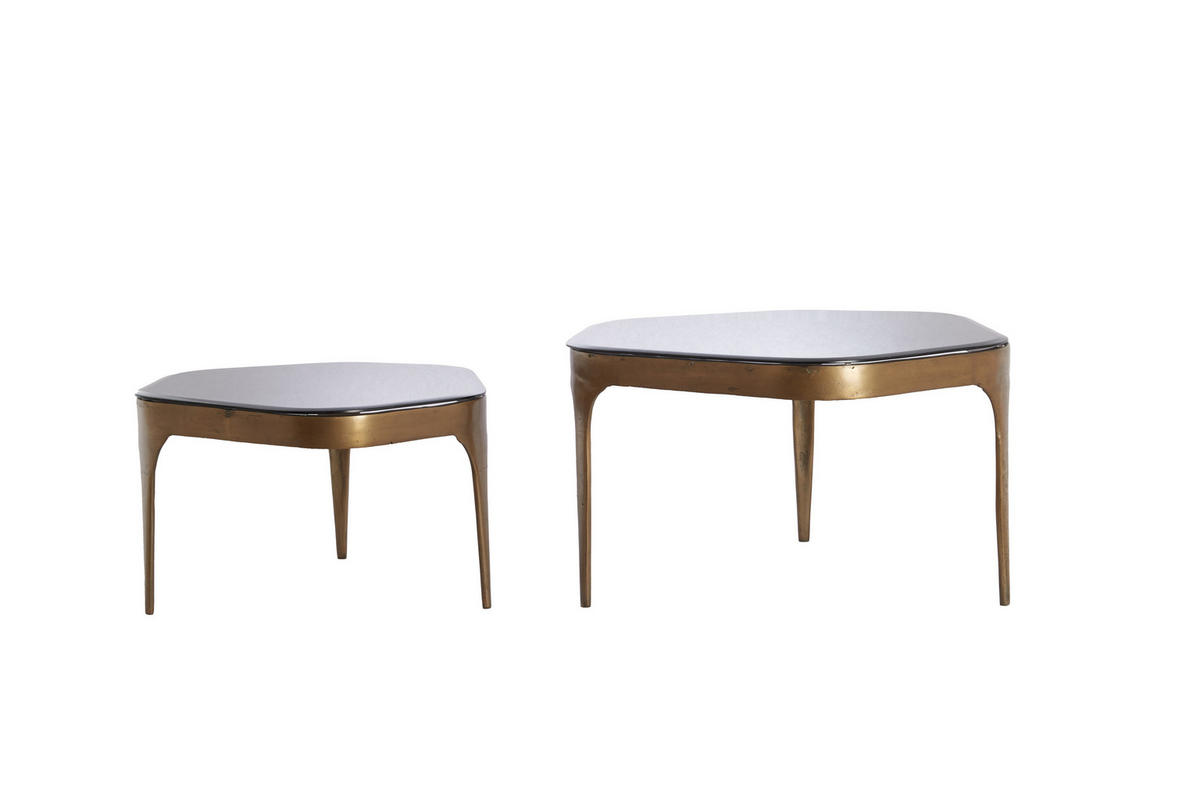 COUCHTISCH Avi Grau 77/70/42 cm - Grau, Metall (77/70/42cm) - Light & Living