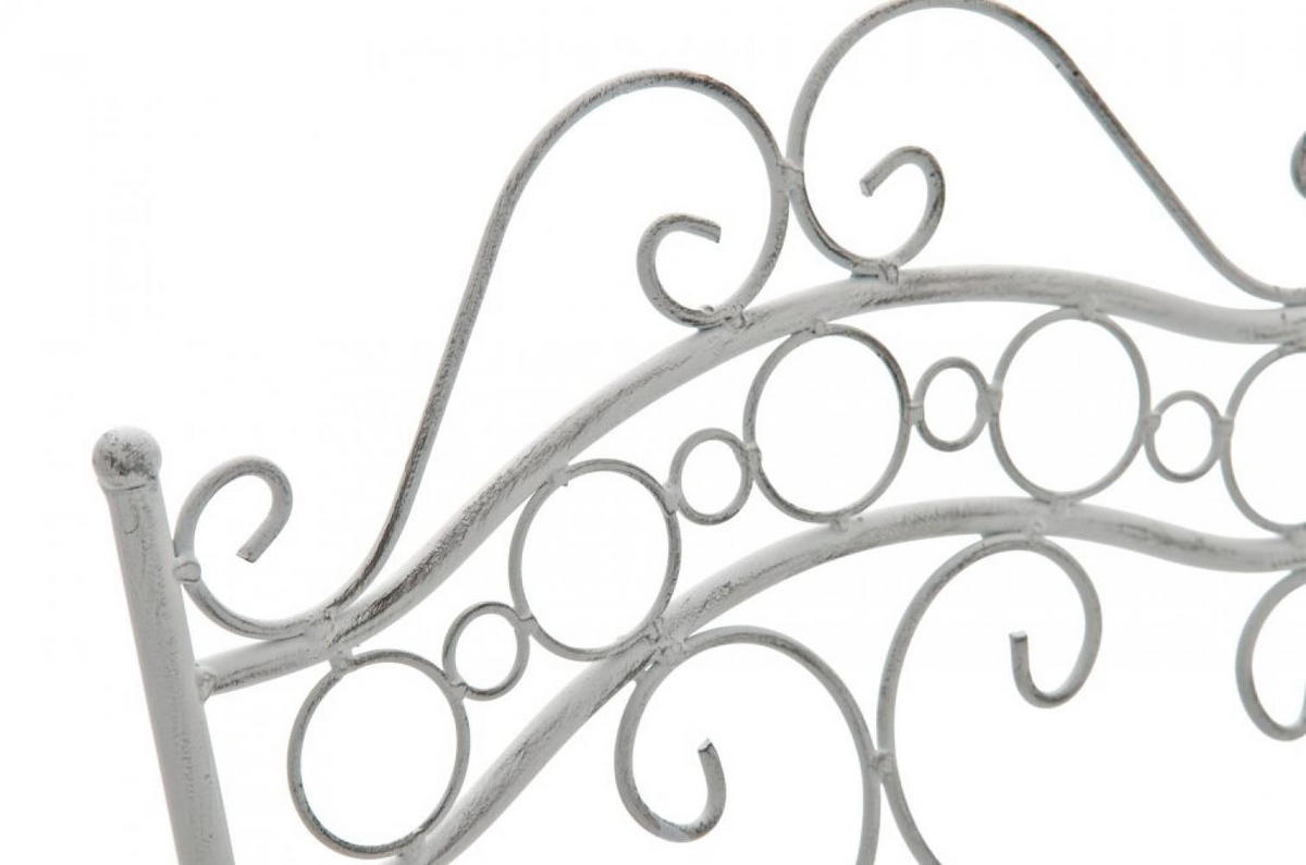 GARTENKLAPPSTUHL Metall Antik Weiß - Weiß, Metall (40/92/50cm) - CLP