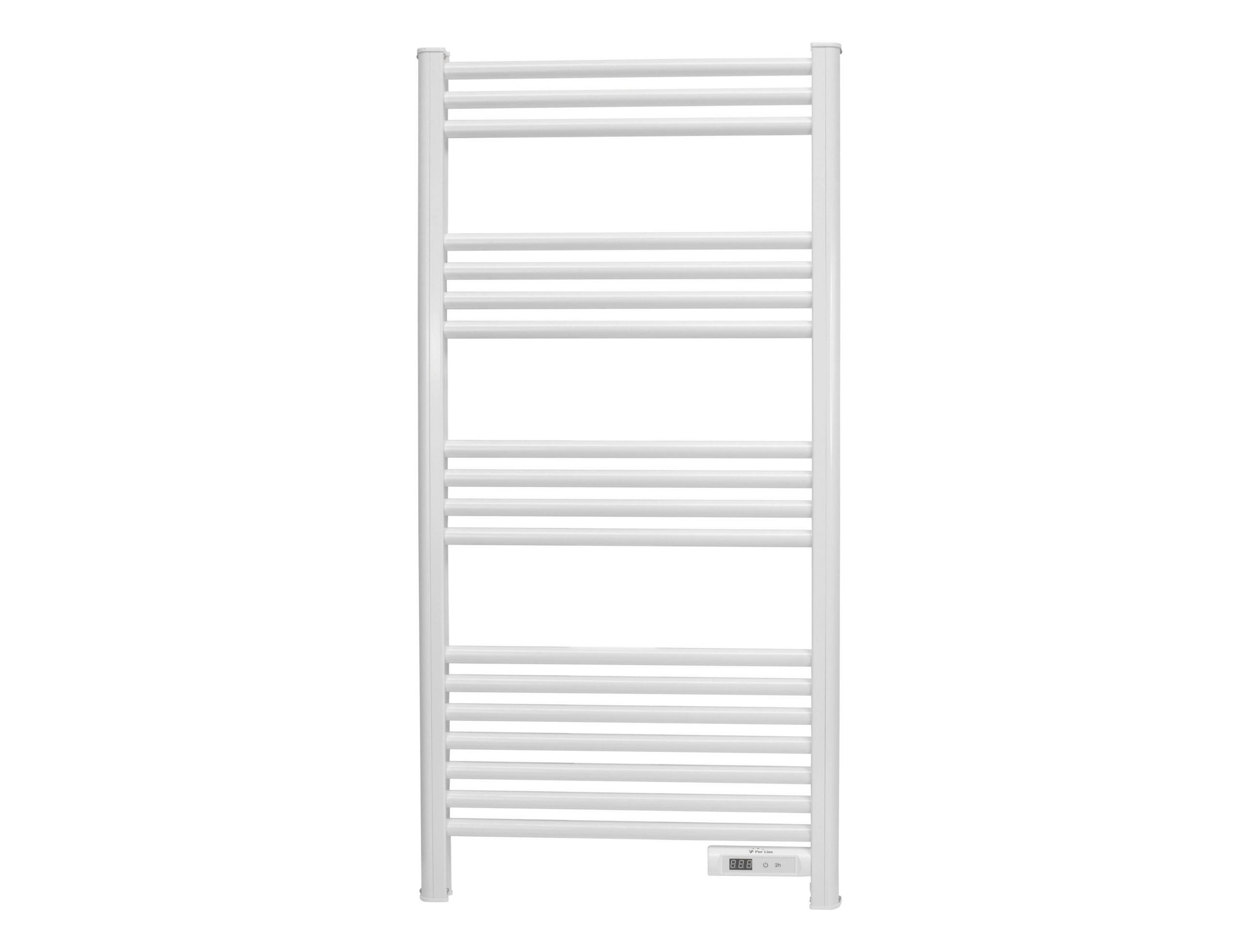 HANDTUCHTROCKNER Weiß mit Elektrosystem und Wandhalterung 500 W - Weiß, Metall (54/107/4cm) - Purline