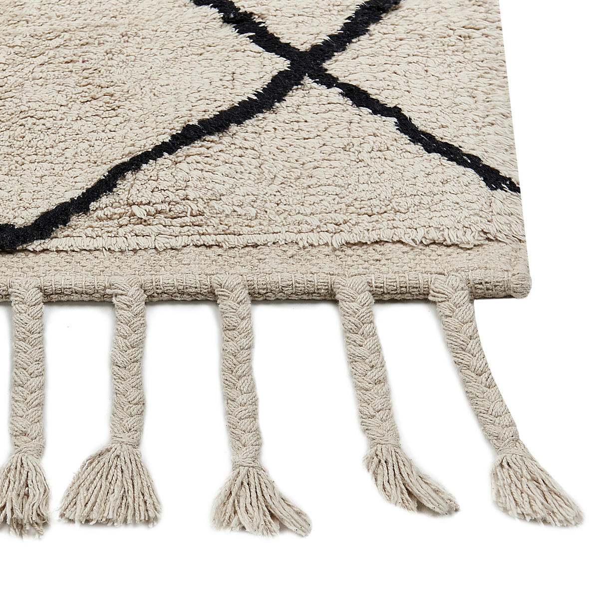 KURZFLOR-TEPPICH Erler 200/140 cm - Beige, Textil (140/200cm) - Beliani
