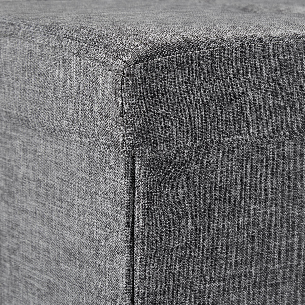 FALTBARE Sitzbank - Anthrazit, Holzwerkstoff/Textil (38/38/76cm) - Relaxdays