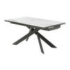 ESSTISCH für 6 bis 10 Personen ausziehbar - Keramik & Metall - Marmor-Optik Weiß & Anthrazit - COREMA - Anthrazit, Glas (240/90/76cm) - Vente-Unique
