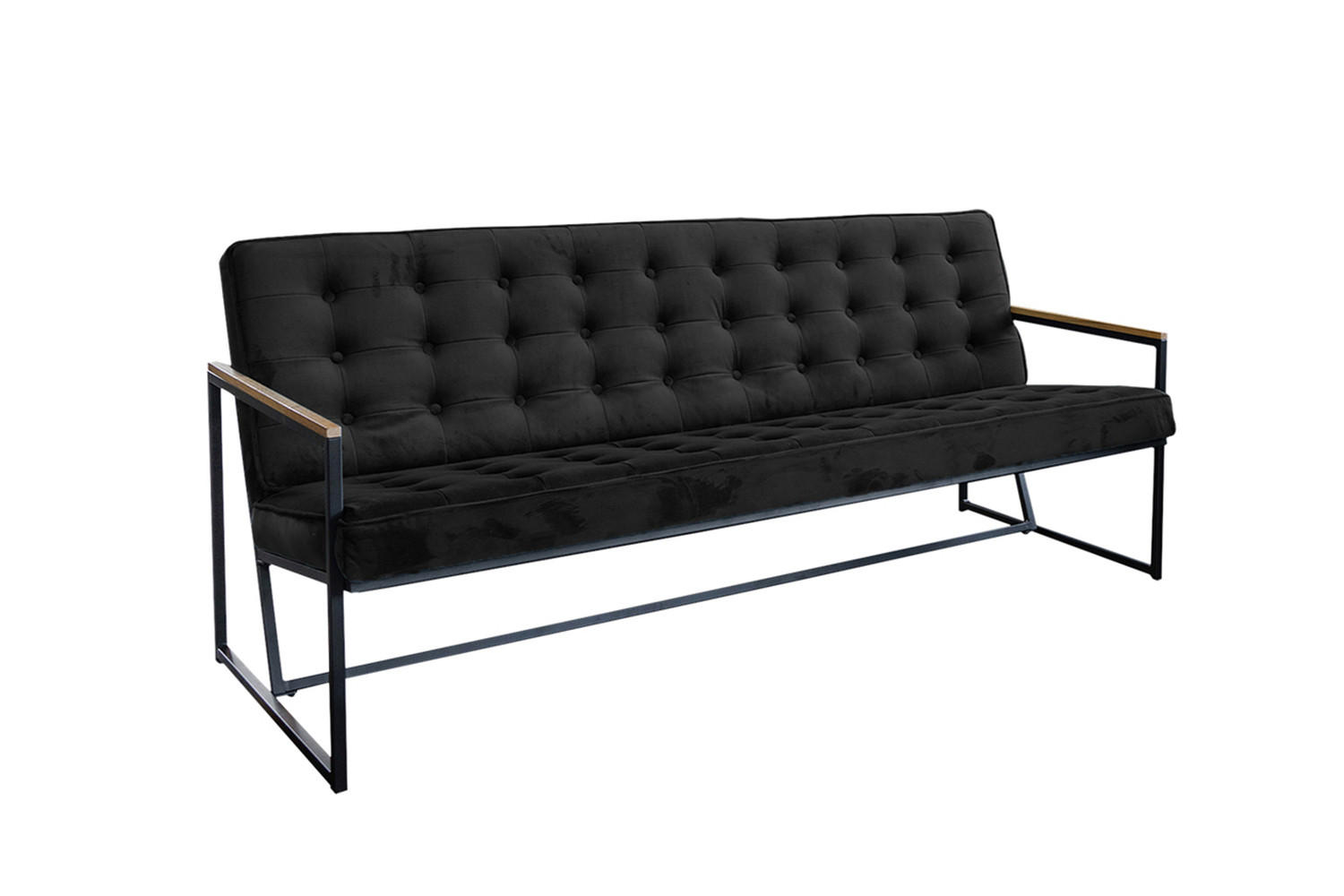Kawola Polsterbank Schwarz 173x80x77 cm