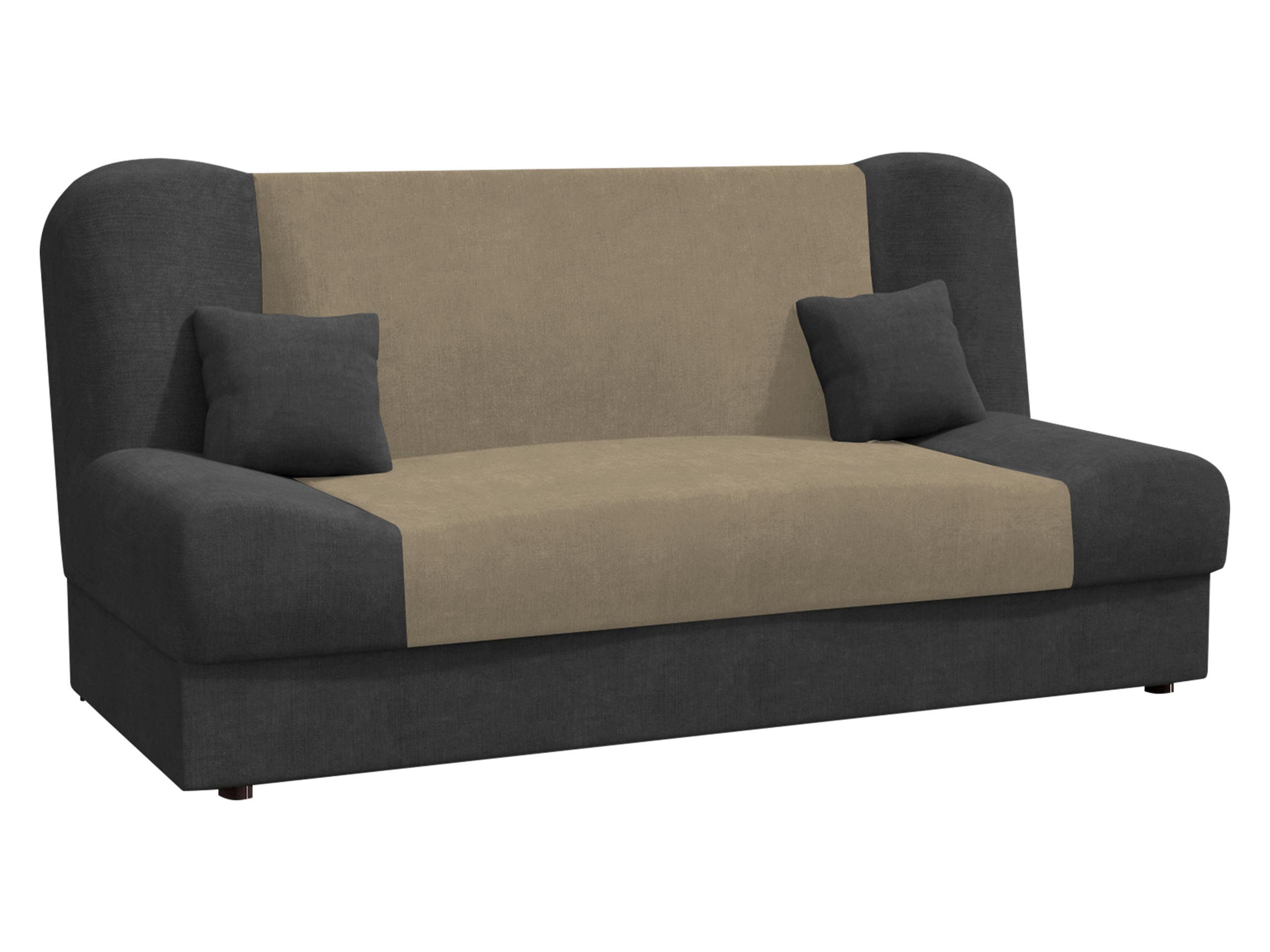 SCHLAFSOFA Jonas Style - Grau, Holz/Textil (195/86/87cm)