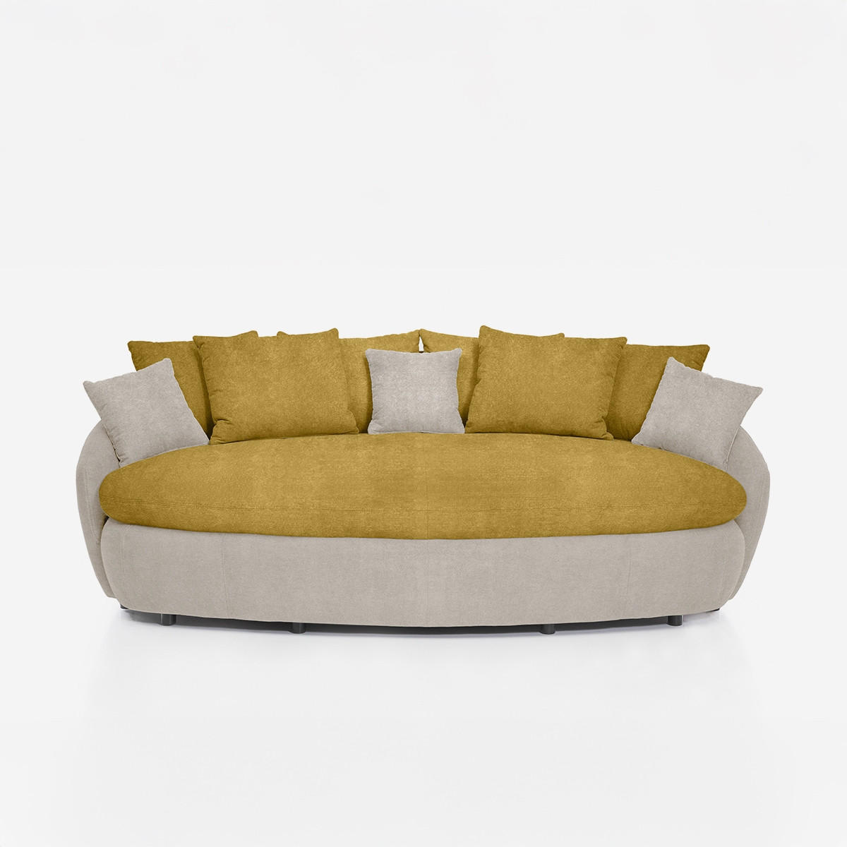 3-SITZER Zermatt - Gelb - Gelb, Textil (238/80/140cm) - Pasmara