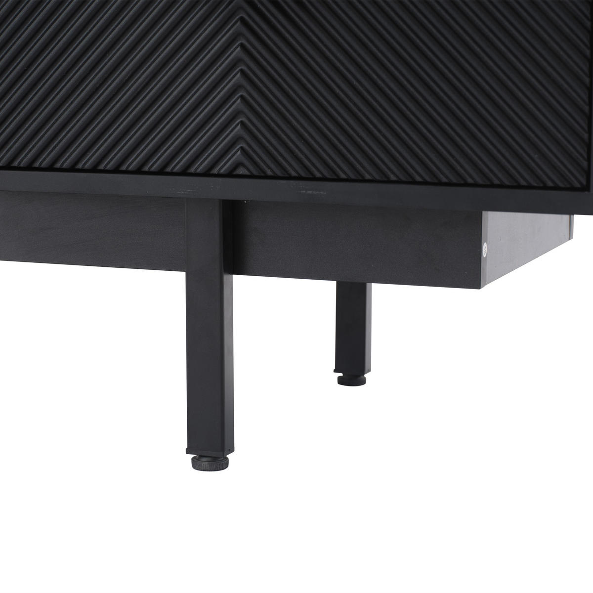 TV-ELEMENT in Schwarz TV Schrank mit Stauraum,Schubladen ,B200/T40/H51cm - Schwarz, Holzwerkstoff/Metall (200/51/40cm) - STILVORA