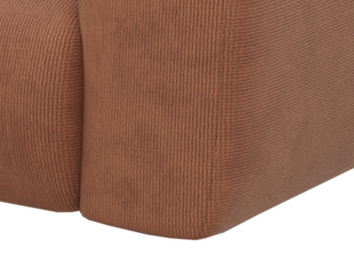 SOFA - 5 Personen - samt - terracotta Pogni - Terracotta, Textil (280/165cm) - Vente-Unique