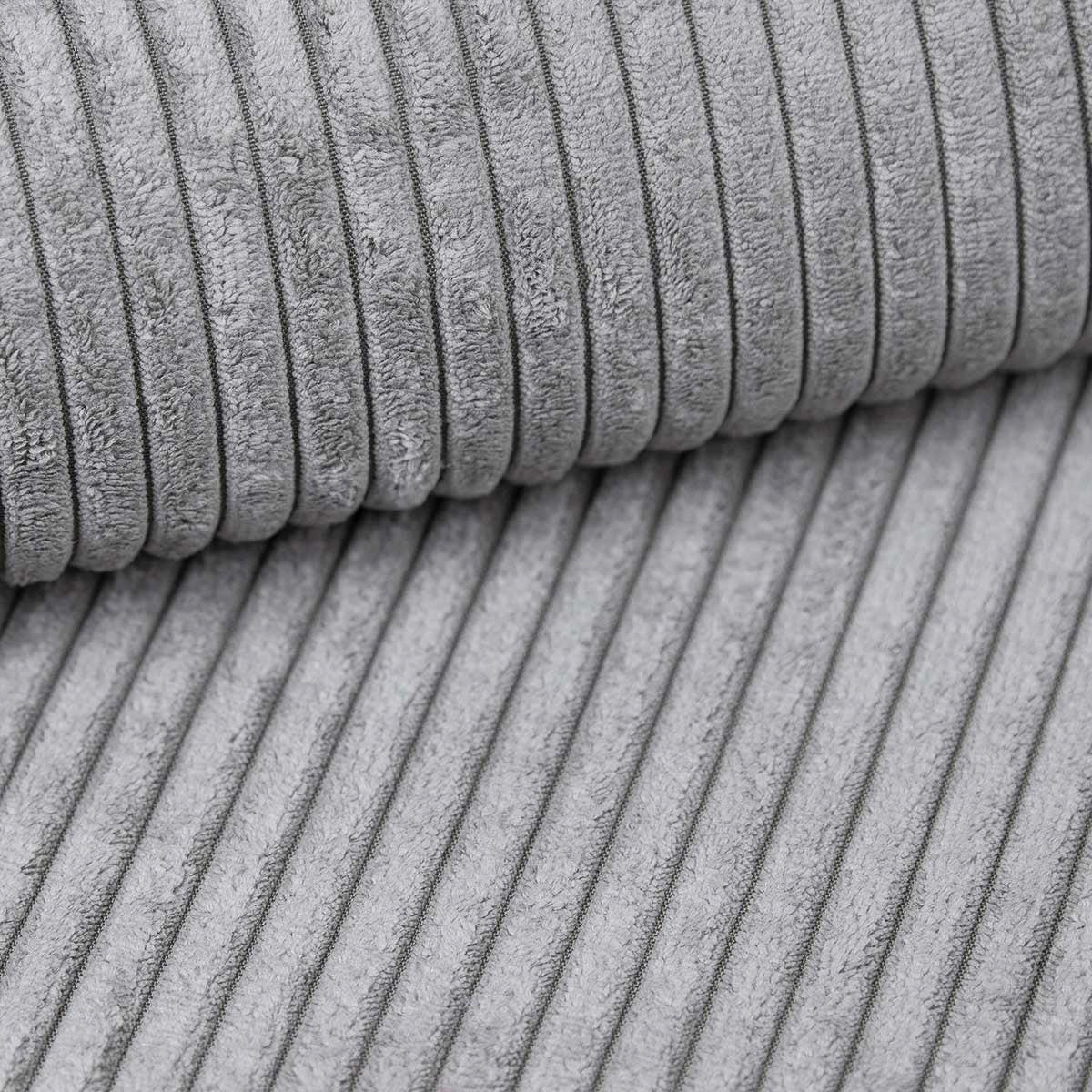 WOHNLANDSCHAFT STYLO U-Form mit Schlaffunktion Bettkasten Cordstoff Poso Grau - Grau, Kunststoff (315/90/215cm) - Wohnideebilder