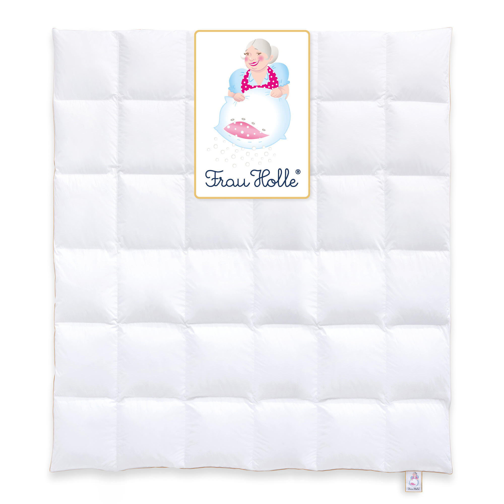 WINTERBETTDECKE MEGAN Entendaunen warm - Weiß, Naturmaterialien/Textil (200/220cm) - Frau Holle
