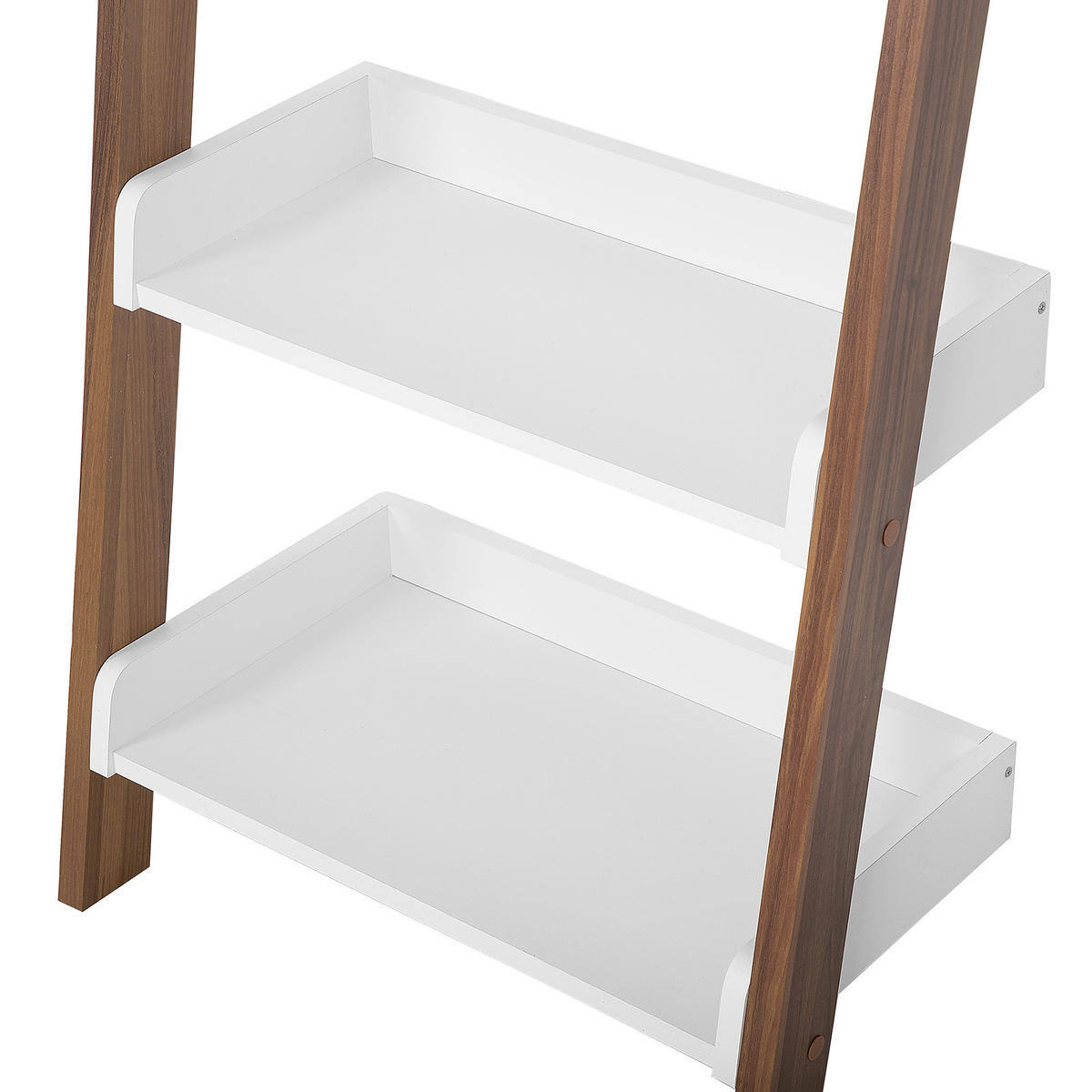 BÜCHERREGAL 5 Fächer Mobile Trio - Weiß, Holzwerkstoff (65/164/32cm) - Beliani