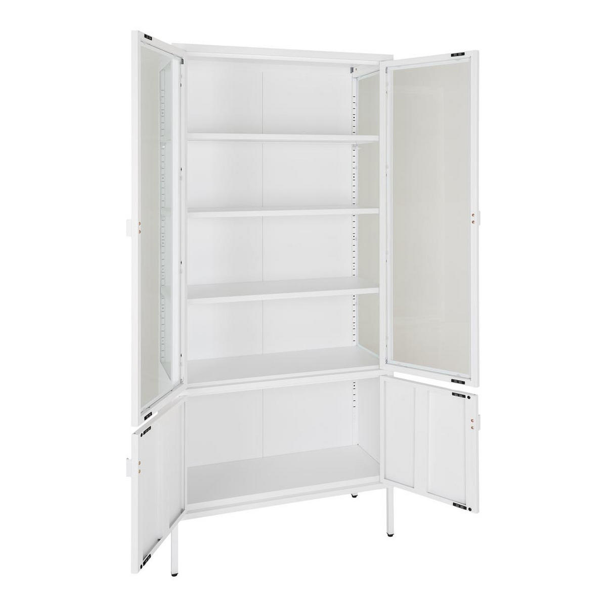VITRINE Weiß - Weiß, Holzwerkstoff (80/180/35cm) - ebuy24