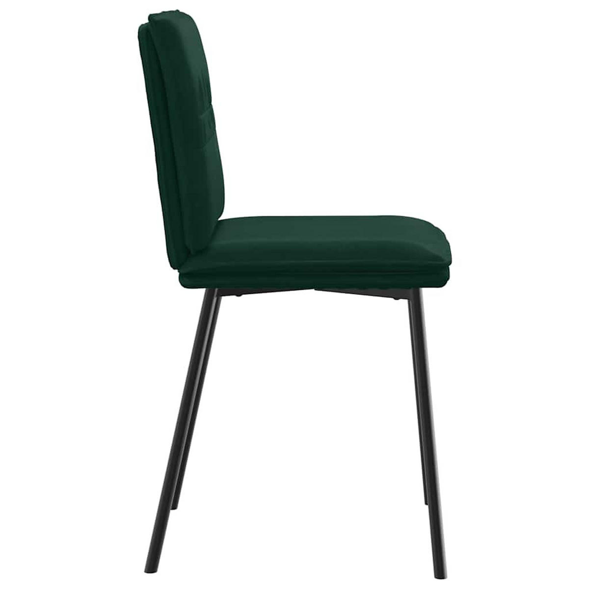 ESSZIMMERSTÜHLE 2 Stk. Dunkelgrün Samt 45*54*83cm - Dunkelgrün, Metall (45/83/54cm) - ZMH
