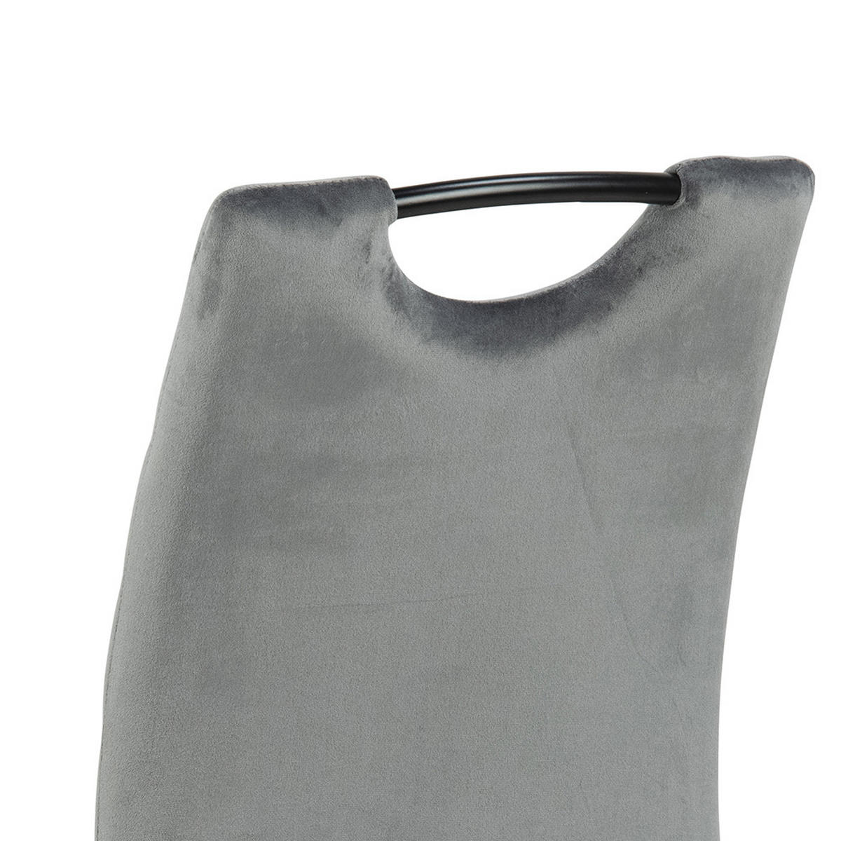 STUHL 4er-Set velours grau - Grau, Holzwerkstoff (44/92/54cm) - ebuy24