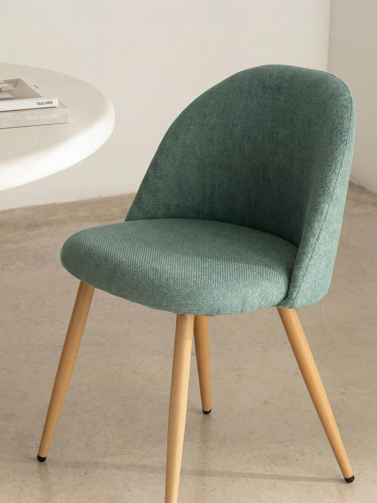 STUHL Brila Minze 51 cm x 77 cm - Mintgrün, Textil (51/77/54cm) - Kenay Home