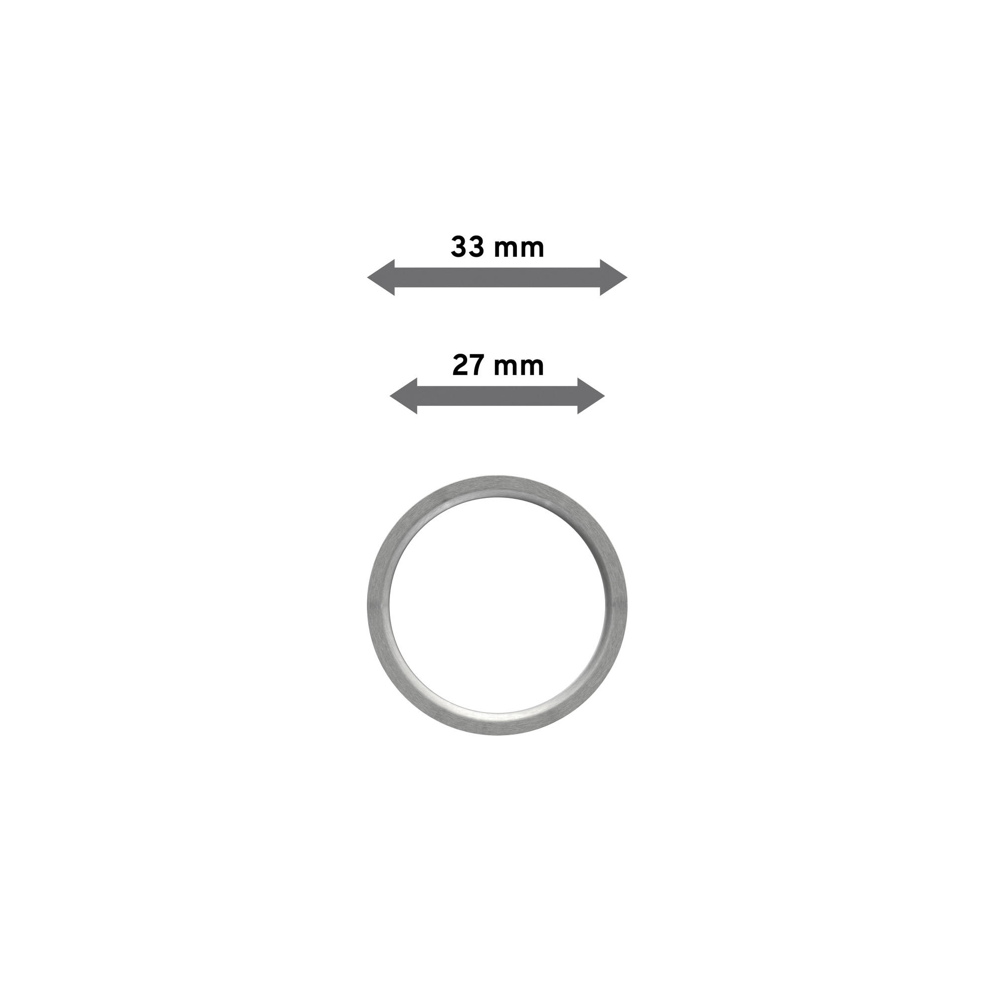 FLACHRINGE MIT FALTENHAKEN FÜR GARDINENSTANGEN 16 mm Ø, Edelstahl-Optik, Packung 10 Stück - Edelstahlfarben, Metall (16cm) - INTERDECO