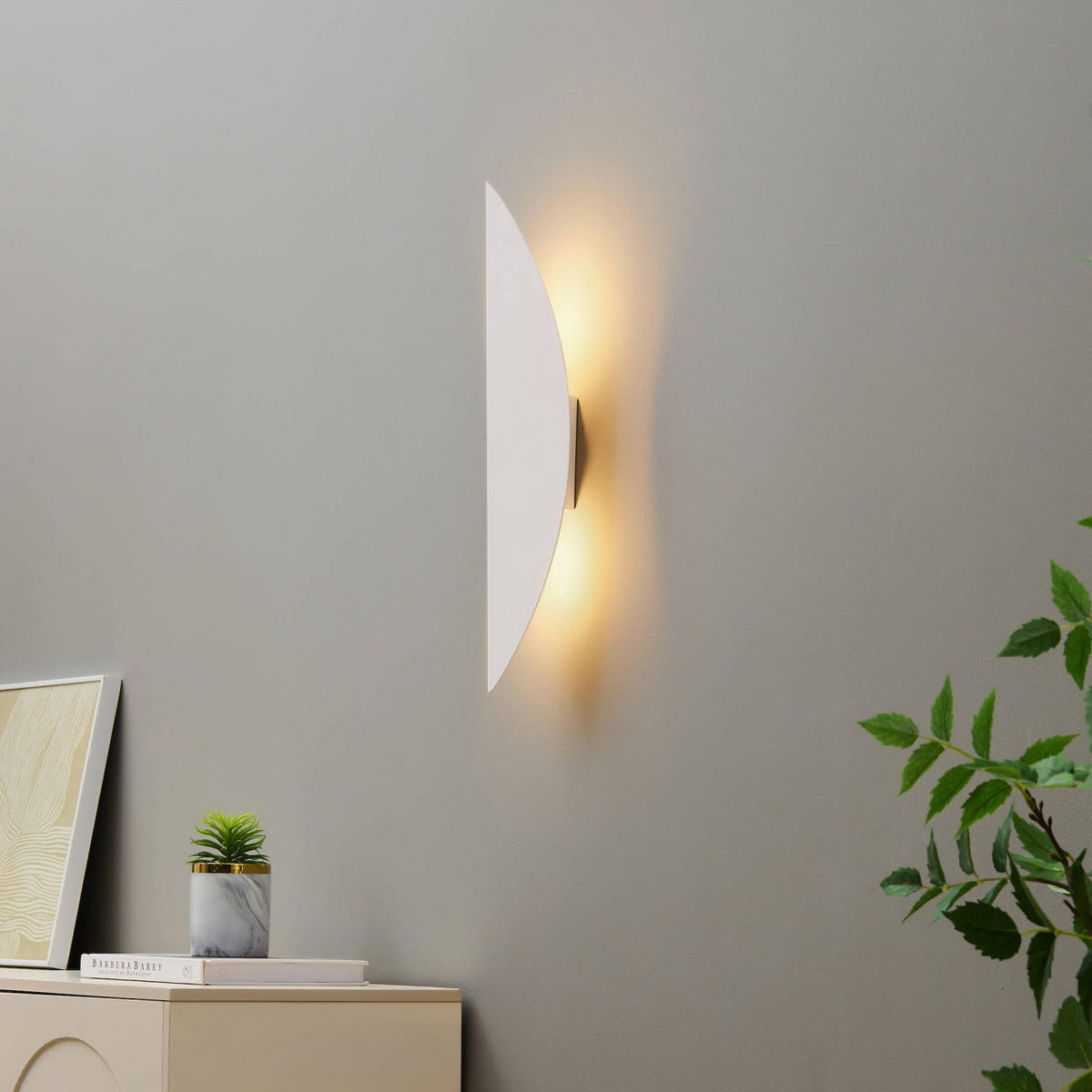 WANDLEUCHTE Moana, Weiß, 40cm - Weiß, Metall (10/40/10cm) - KOSILUM