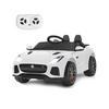 KINDERAUTO Jaguar 12V Elektro Weiß - Weiß, Kunststoff (107.5/66/50cm) - COSTWAY