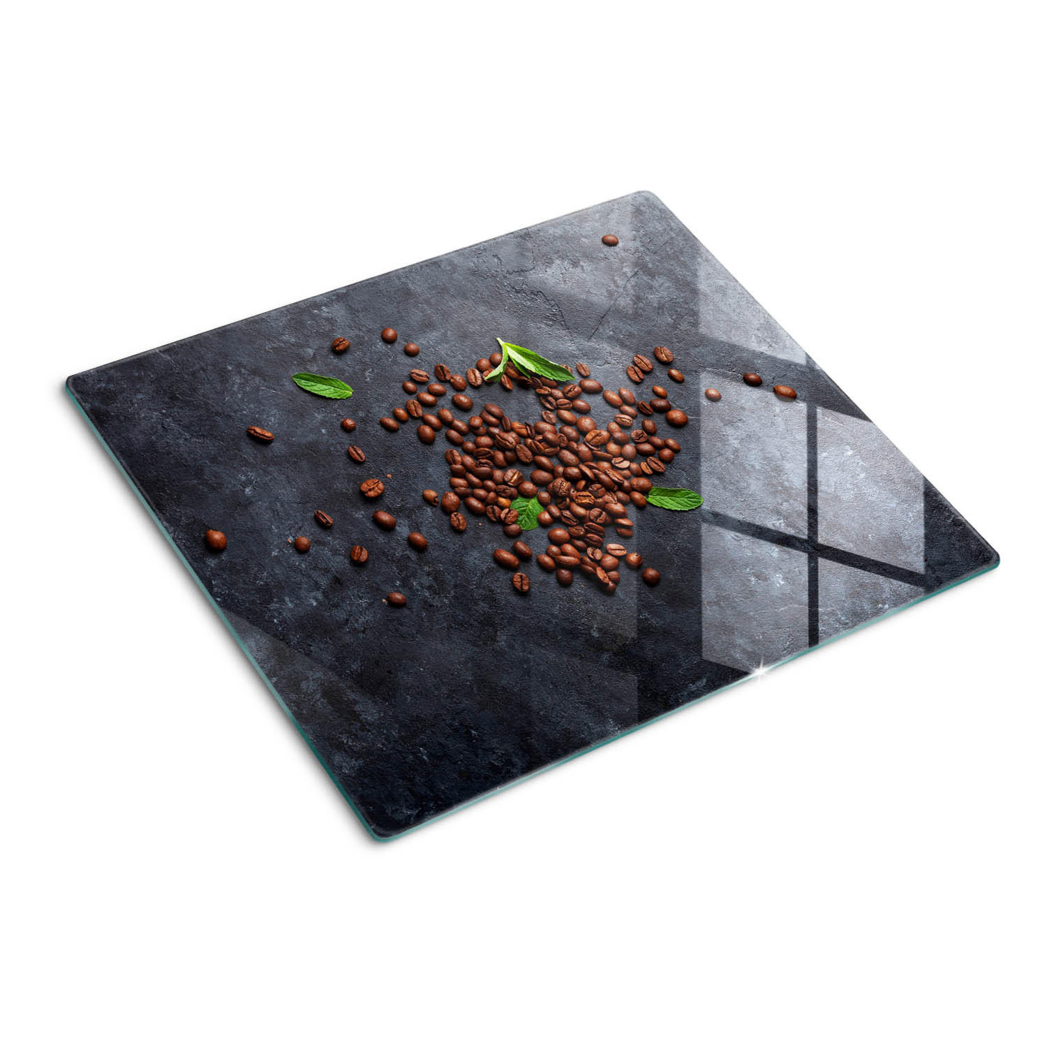 GLASPLATTE 60x52 cm Kaffeebohnen - Braun, Glas (60/0.4/52cm) - TULUP