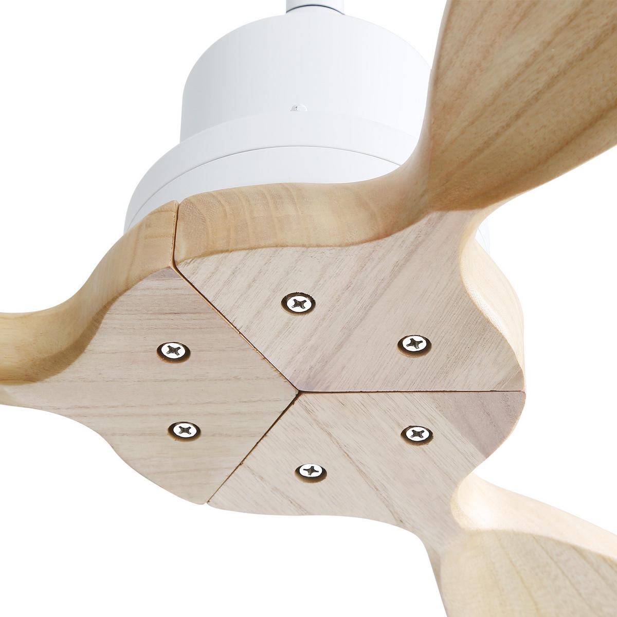 DECKENVENTILATOR 52Zoll Ohne Licht Holzflügel Fernbedienung - Weiß, Kunststoff (132/132/34.5cm) - CASIVA