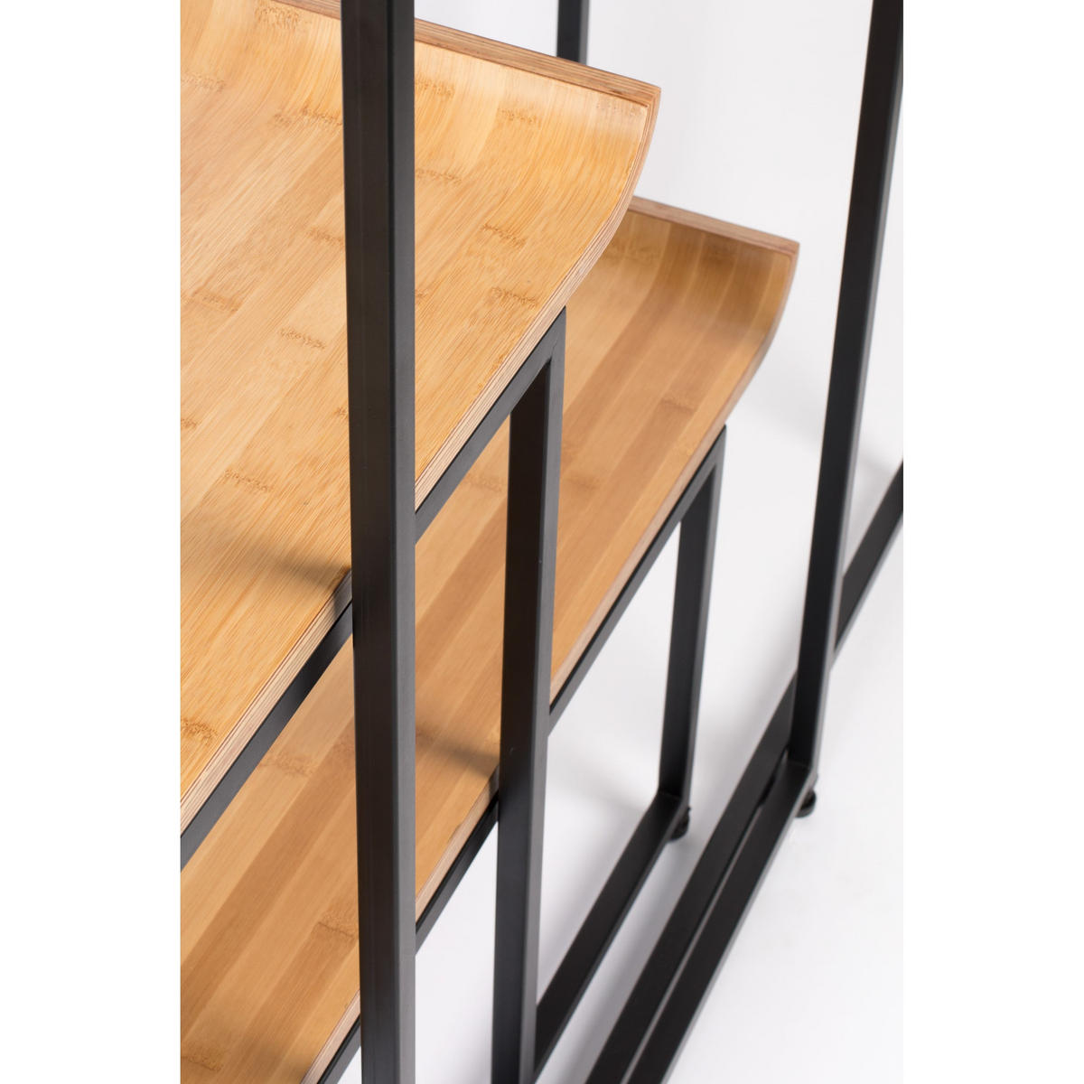 STANDREGAL Flodka Metall/ Holz - Schwarz, Holz (200/147.5/375cm) - Zuiver