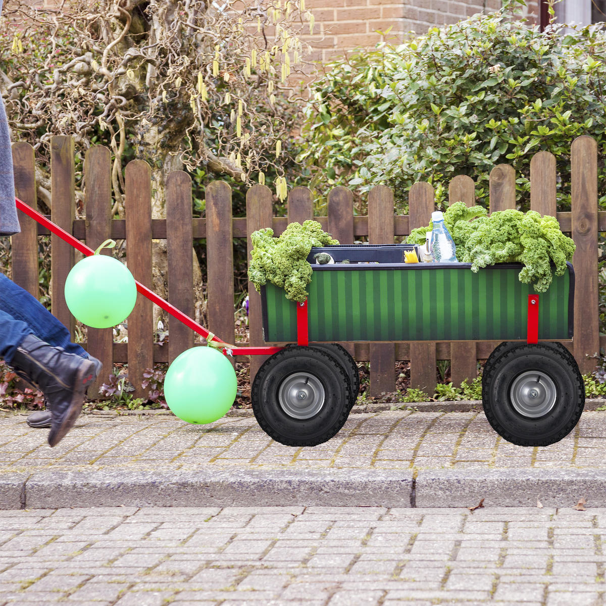 SCHUBKARRENRAD - Multicolor, Kunststoff/Metall (39/9/39cm) - Relaxdays