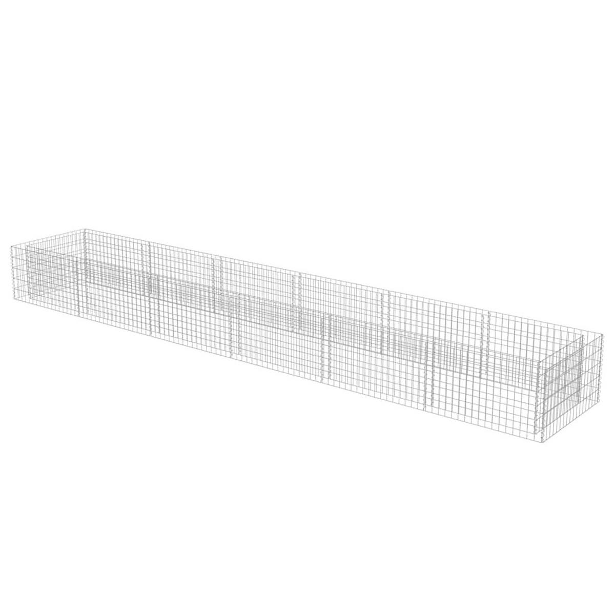 GABIONEN-HOCHBEET Verzinkter Stahl 540x90x50 cm - Silberfarben, Metall (540/50/90cm)