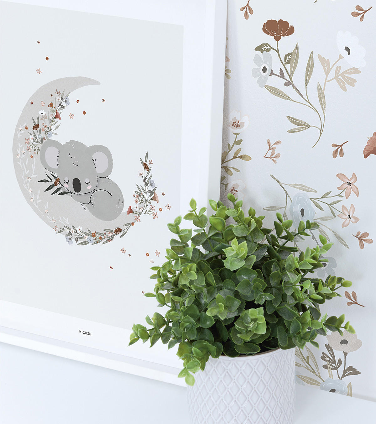 POSTER Süßer Koala, 30x40 cm - Grau, Papier (30/1/40cm) - Lilipinso