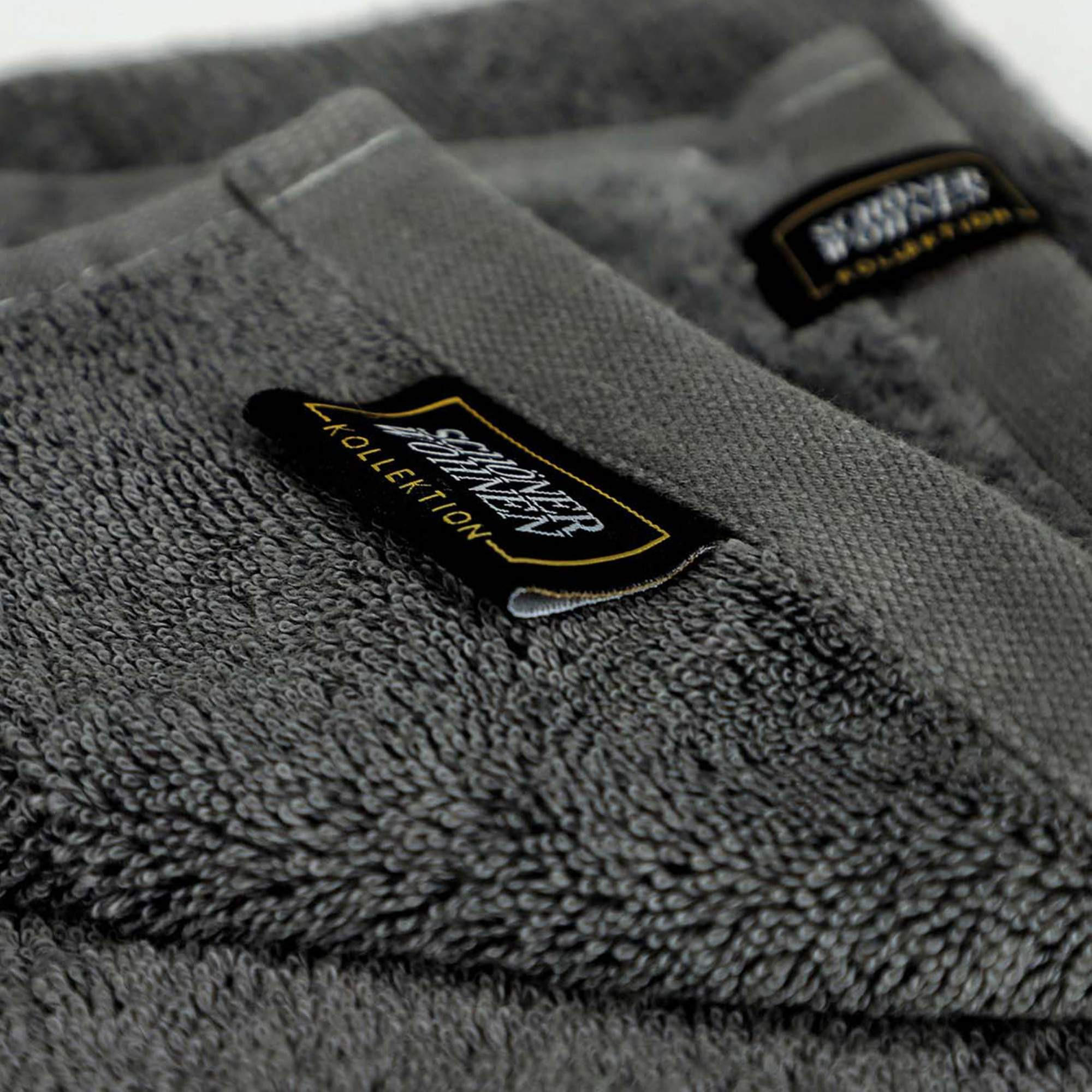 HANDTUCH AUS 100 % BAUMWOLLE SENSE 2ER SET - Anthrazit, Textil (50/100cm) - Schöner Wohnen