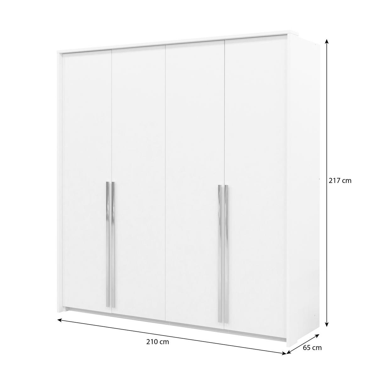 DREHTÜRENSCHRANK Giana mit 4 Türen, 210 cm, Eukalyptusfarbe - Eukalyptusholzfarben, Holzwerkstoff (210/217/65cm) - Beautysofa
