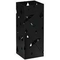 REGENSCHIRMSTÄNDER mit 4 Haken, Stahl 15,5 x 15,5 x 40 cm Schwarz - Schwarz, Metall (15.5/40/15.5cm) - HOMCOM