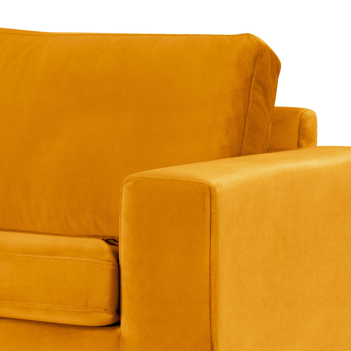 SESSEL - Eichefarben/Gelb, Eichenholz/Textil (122/81/88cm) - home24