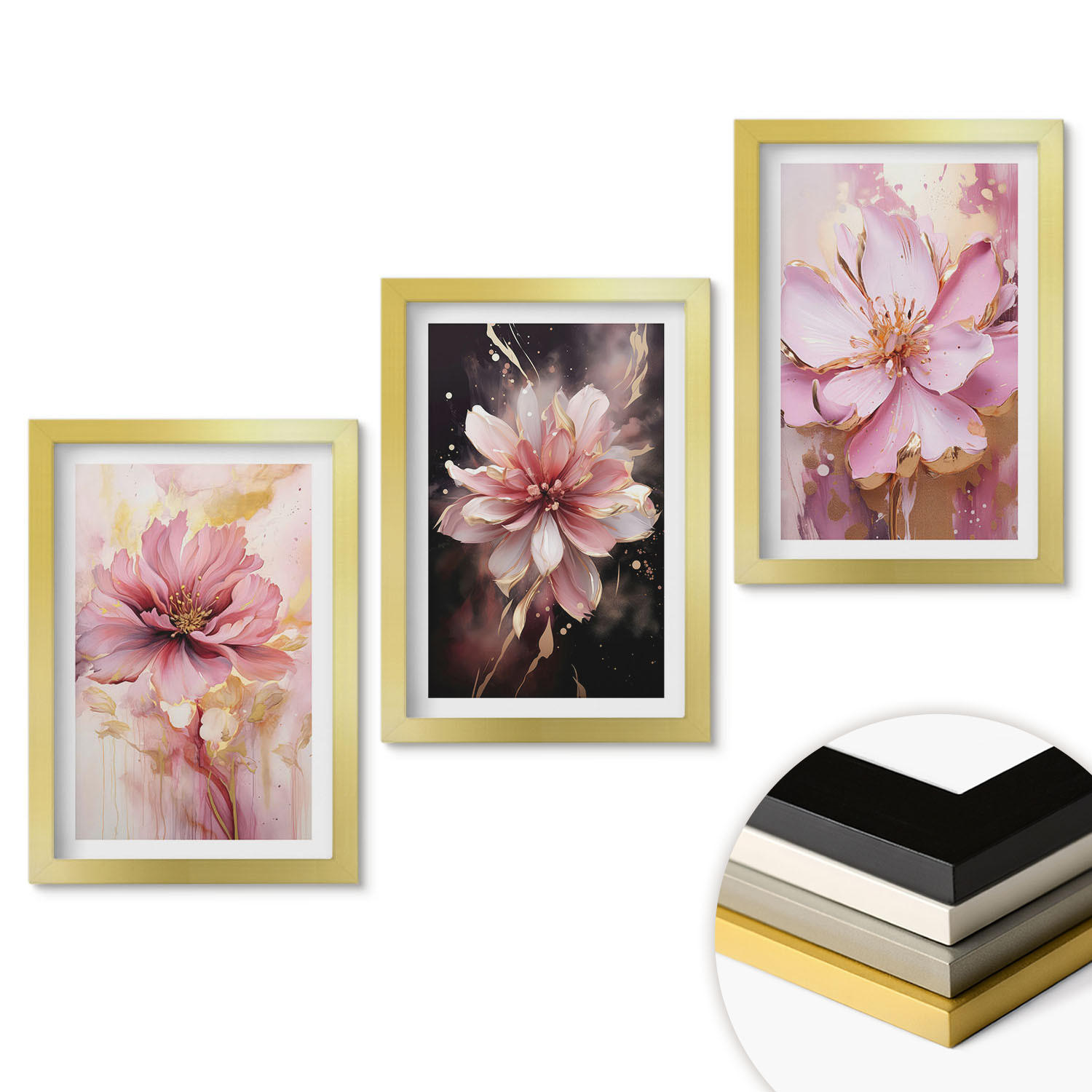 ArtPrintCave Wandbilder Gold 20x30 cm