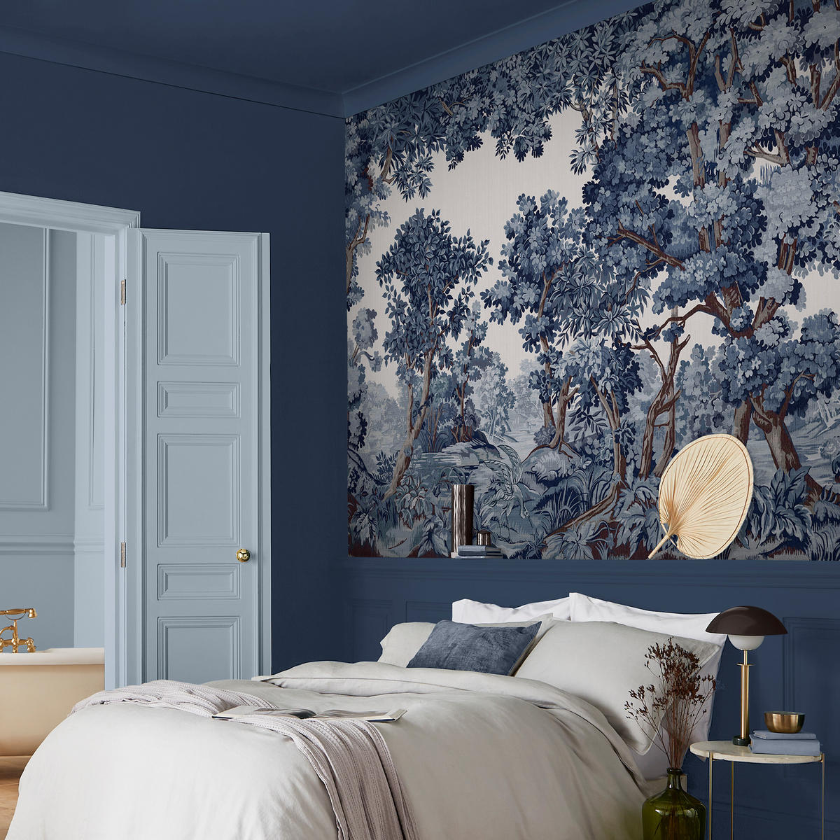 FOTOTAPETE Bodenham - Blau, Papier/Kunststoff (250/400cm) - Graham & Brown