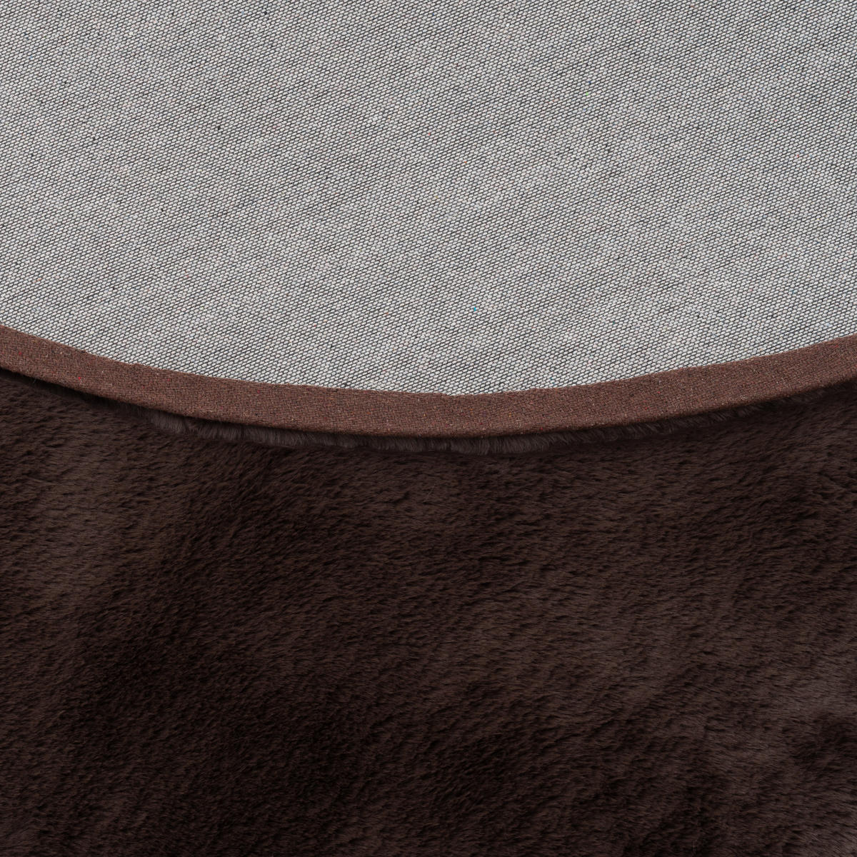 FELLTEPPICH LUXUS SUPER SOFT PLUSH RUND - Mokka, Textil (120/120cm) - Pergamon