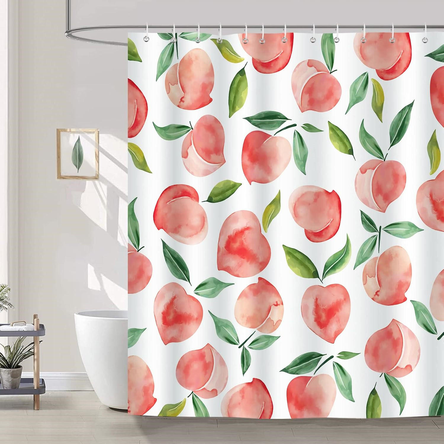 DUSCHVORHANG mit Haken Badezimmer - Pink, Textil (210/180cm) - MCBOSON