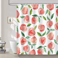 DUSCHVORHANG mit Haken Badezimmer - Pink, Textil (210/180cm) - MCBOSON