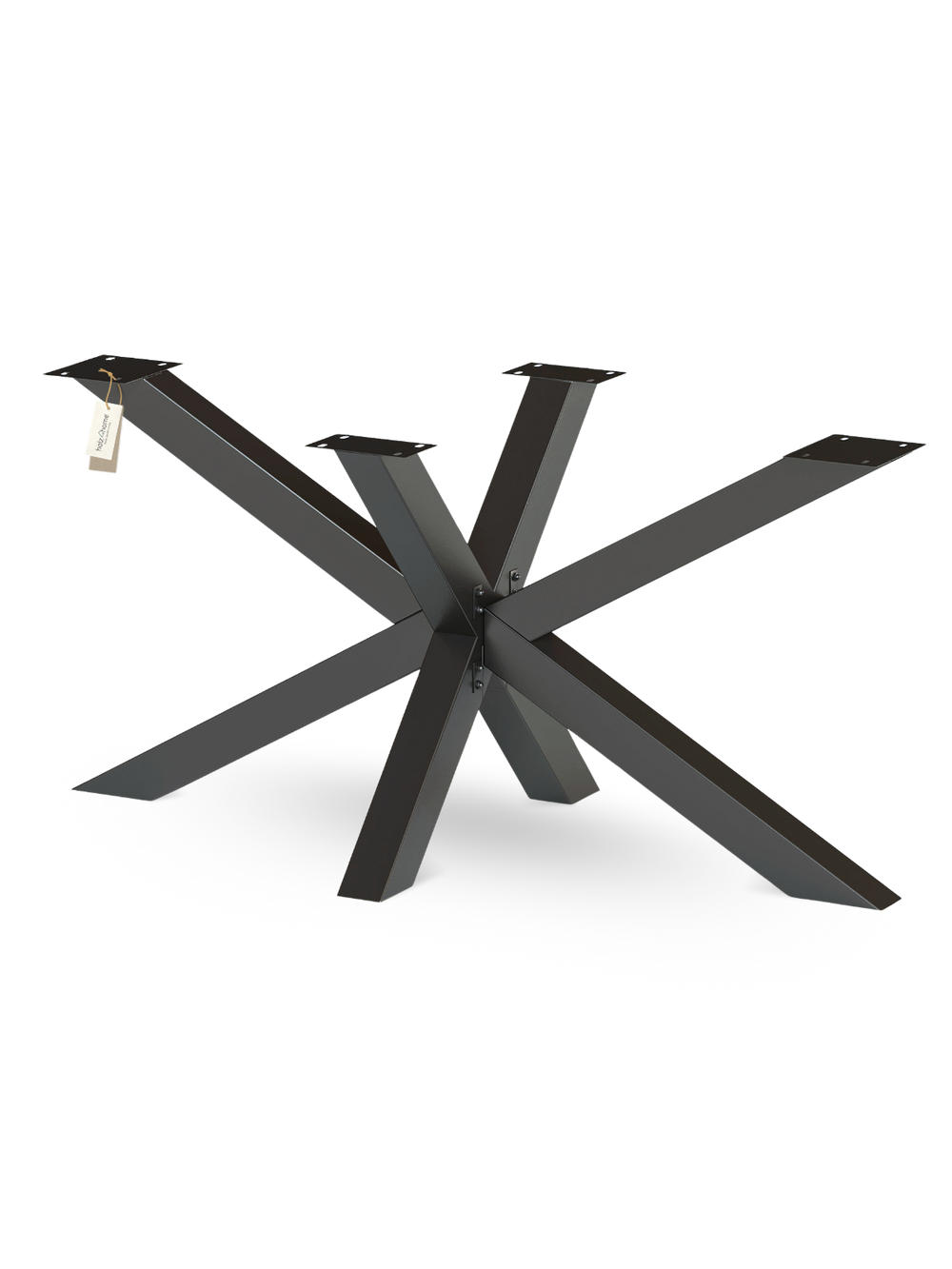 TISCHGESTELL Hora Spider Mittelfuß - Schwarz, Metall (75/72/150cm) - holz4home®