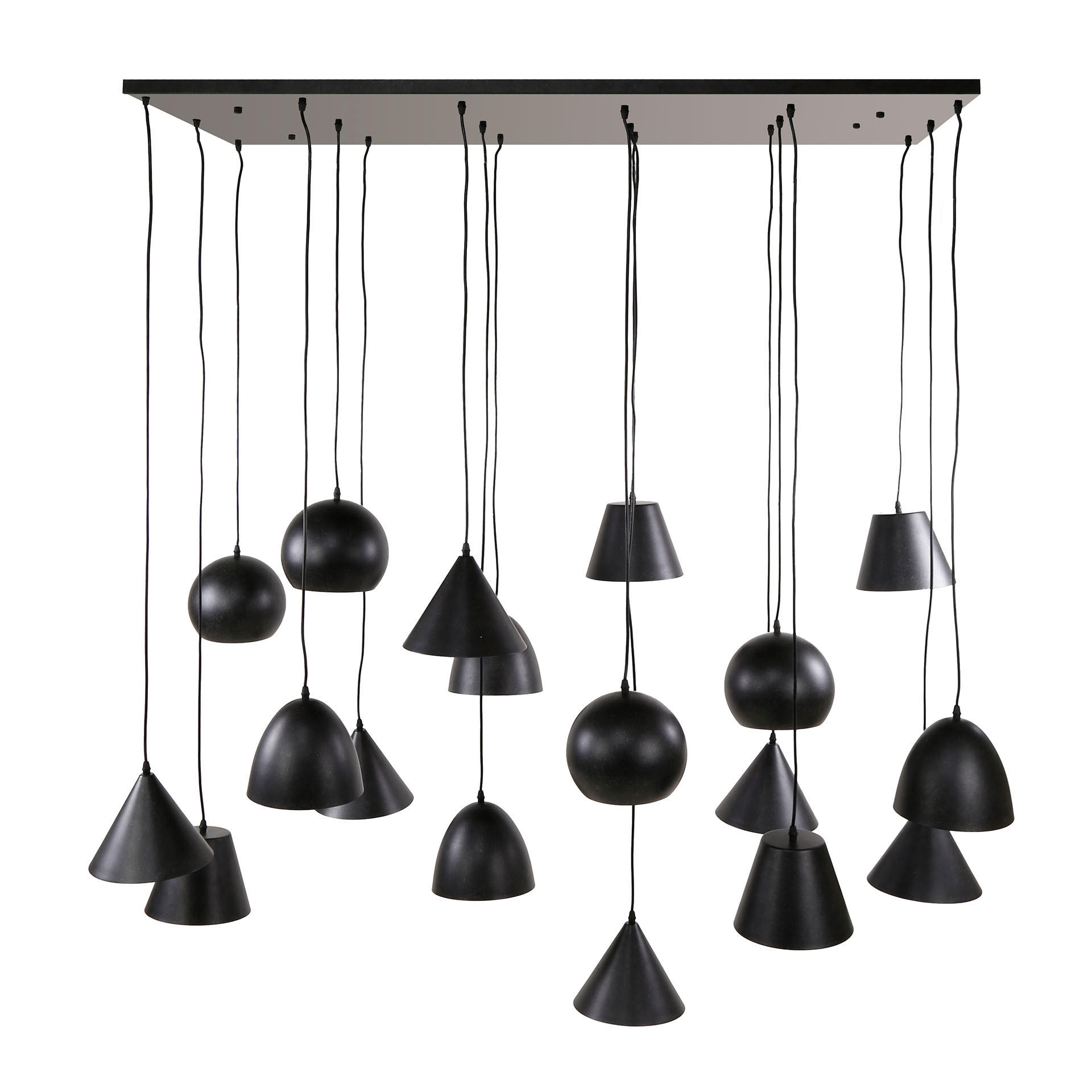 HÄNGELEUCHTE Metka Schwarz 60/145/ 150 cm - Schwarz, Metall (60/145/150cm) - Hoyz Collection