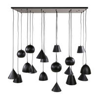 HÄNGELEUCHTE Metka Schwarz 60/145/ 150 cm - Schwarz, Metall (60/145/150cm) - Hoyz Collection