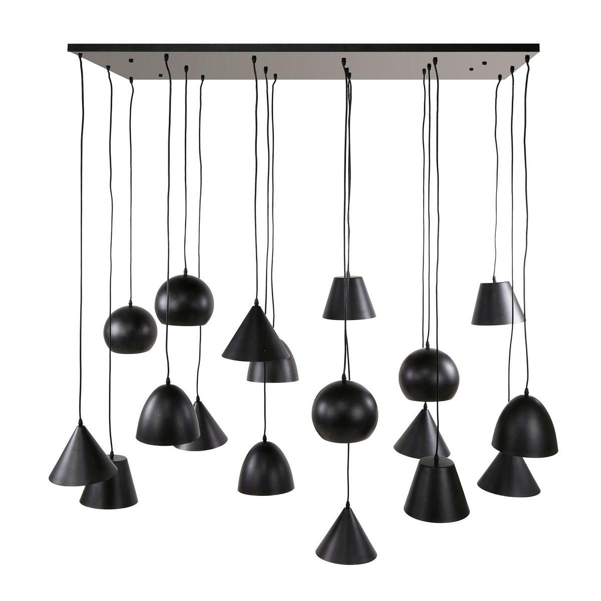 HÄNGELEUCHTE Metka Schwarz 60/145/ 150 cm - Schwarz, Metall (60/145/150cm) - Hoyz Collection