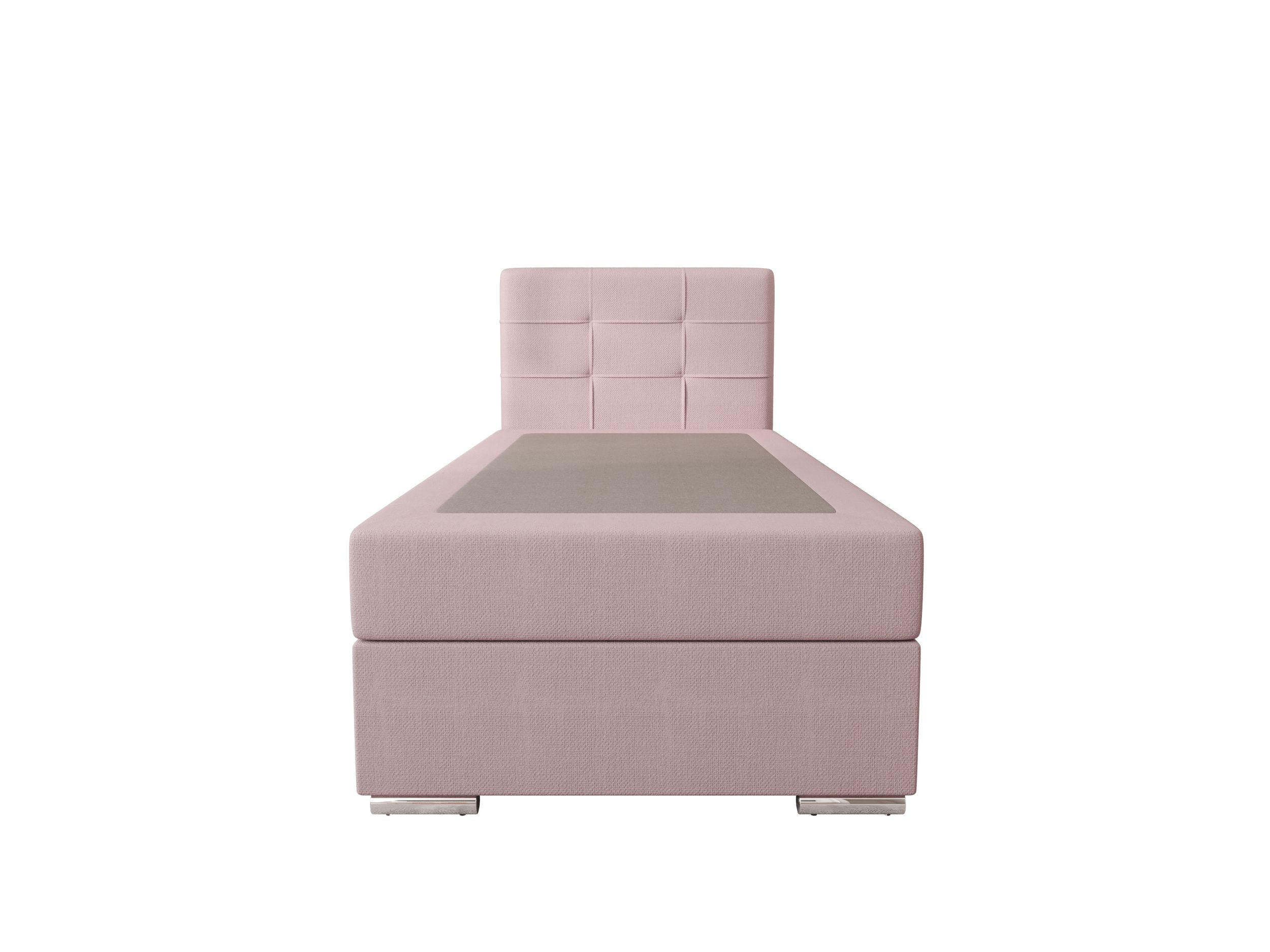 BOXBETT ZILANO 1 mit Matratze H3 und Topper 80x200 Cosmic 14 rechts - Pink, Holz/Textil (80/200cm) - Bedante