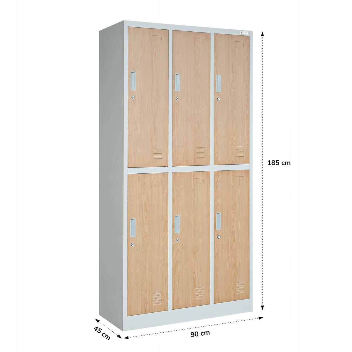 SCHLIESSFACHSCHRANK IGOR - Beige/Weiß, Metall (90/185/45cm) - Jan Nowak