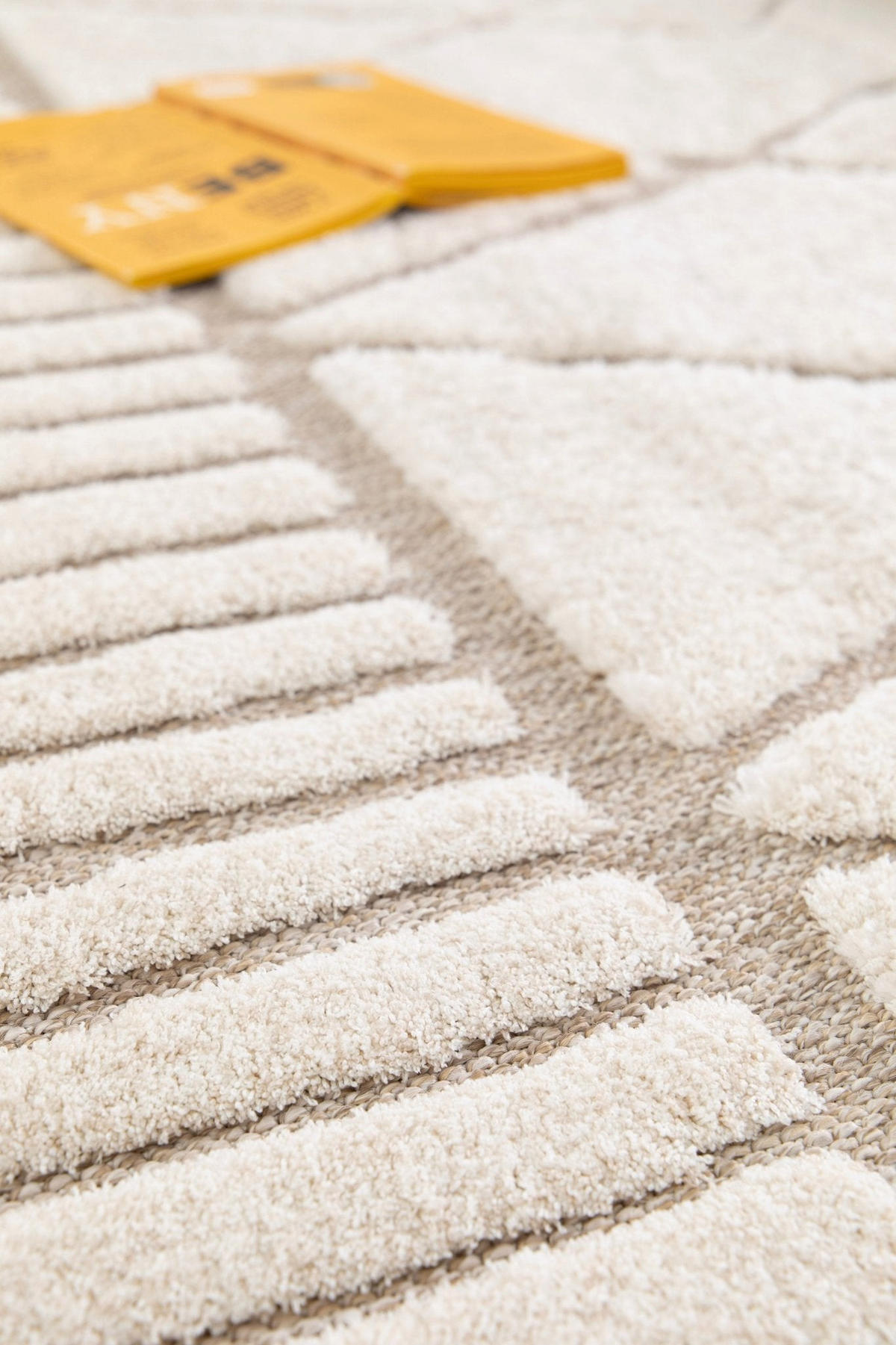 TEPPICH Design Relief-Effekt beige - Beige, Textil (120/170cm) - AFK Living