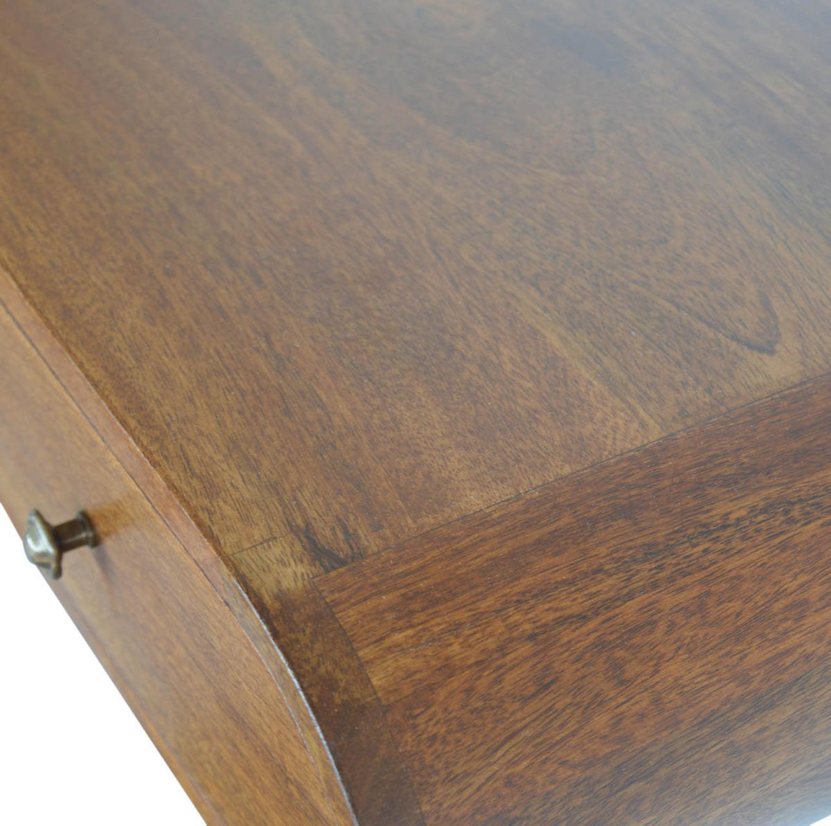 WANDKONSOLE mit Kastanienholz-Finish - Messingfarben/Braun, Holz/Metall (80/15/32cm) - Artisan Furniture
