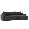 ECKSOFA mit Schlaffunktion und Bettkasten, Schwarz - Schwarz, Holzwerkstoff/Textil (145/278cm) - Idohome