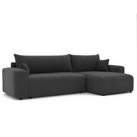 ECKSOFA mit Schlaffunktion und Bettkasten, Schwarz - Schwarz, Holzwerkstoff/Textil (145/278cm) - Idohome